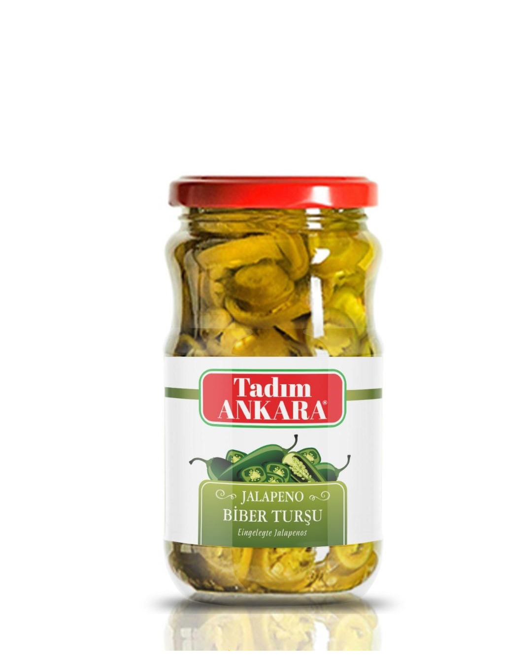 TADIM-ANKARA Scharfe Jalapénos in Salzlake Glas 700g
