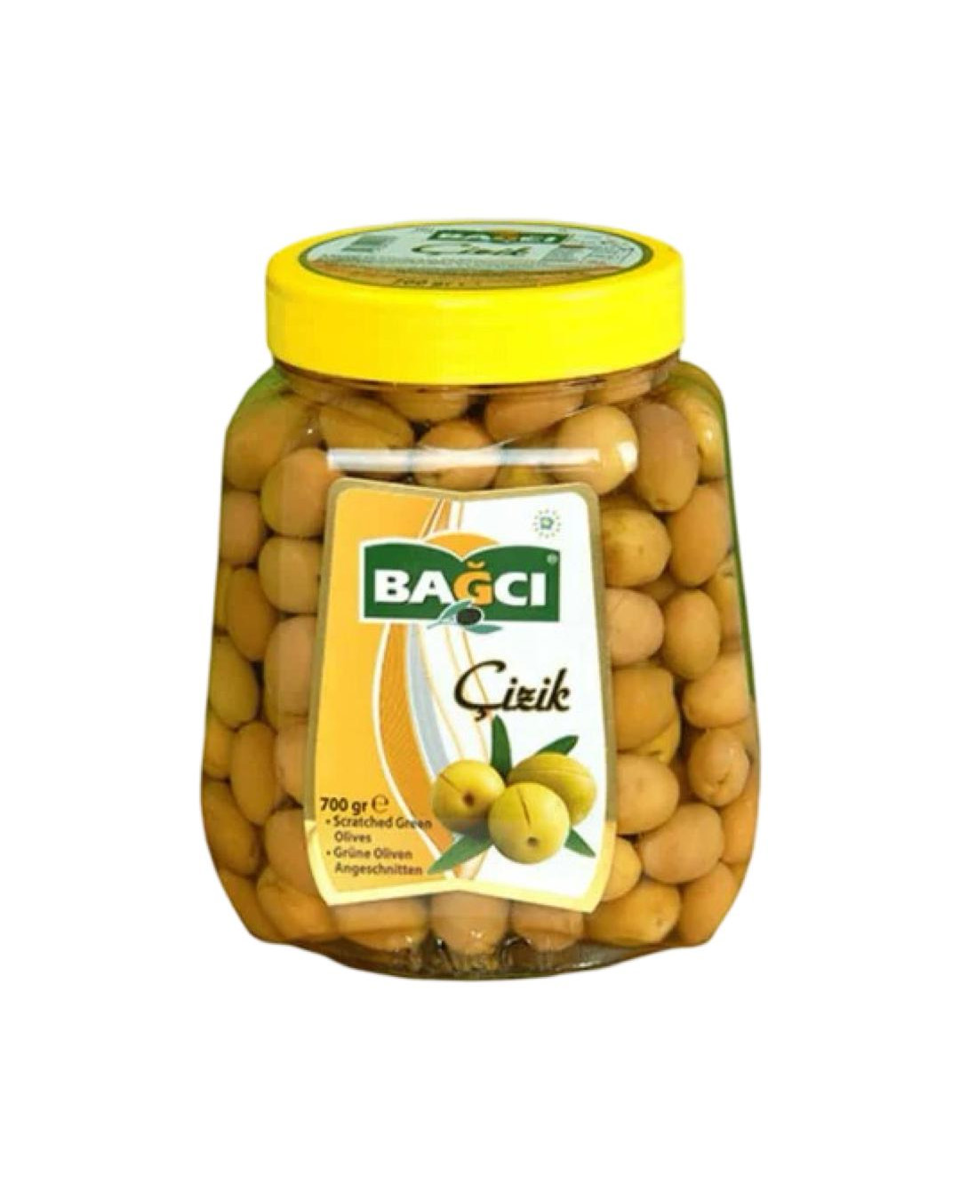 BAGCI geritzte Grüne Oliven PET 700g