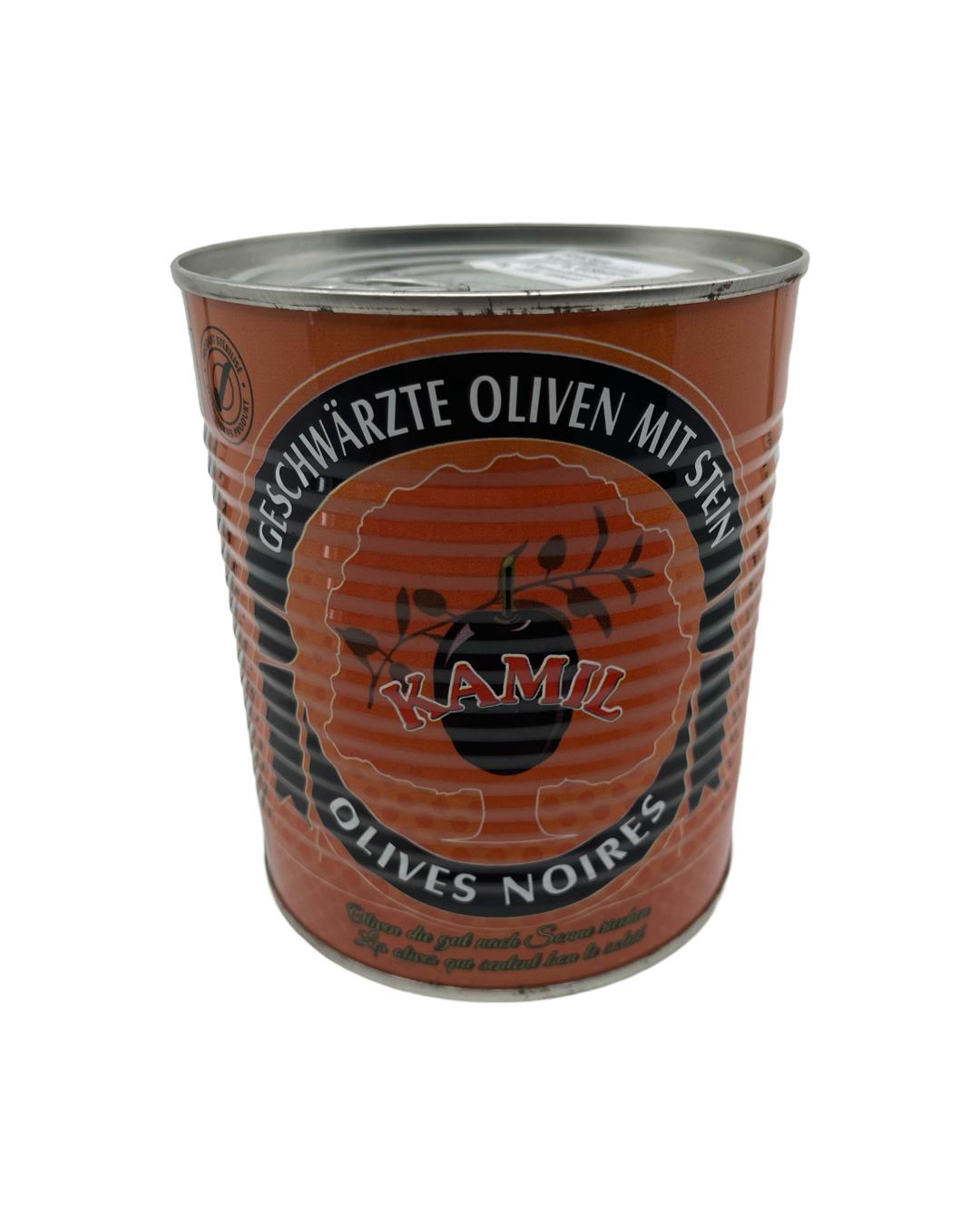 KAMIL Schwarze Oliven mit Stein 850g